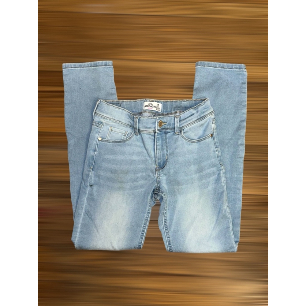 Jordache Girl's Size 10 Light Blue Stretchy Skinny Jeans Adjustable Waist EUC - Picture 7 of 15